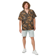 Plane Tree Platanenmuster Autumn Heritage CAMO Unisex Short-Sleeve Button Shirt - Button-Up
