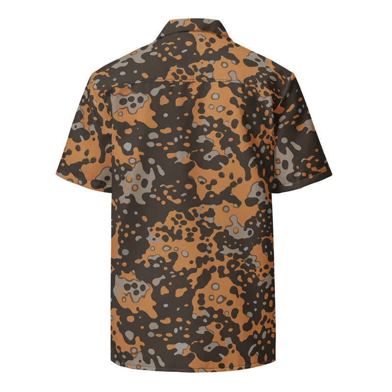 Plane Tree Platanenmuster Autumn Heritage CAMO Unisex Short-Sleeve Button Shirt - Button-Up