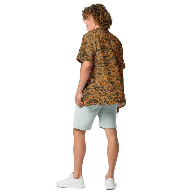 Plane Tree Platanenmuster Autumn Heritage CAMO Unisex Short-Sleeve Button Shirt - Button-Up