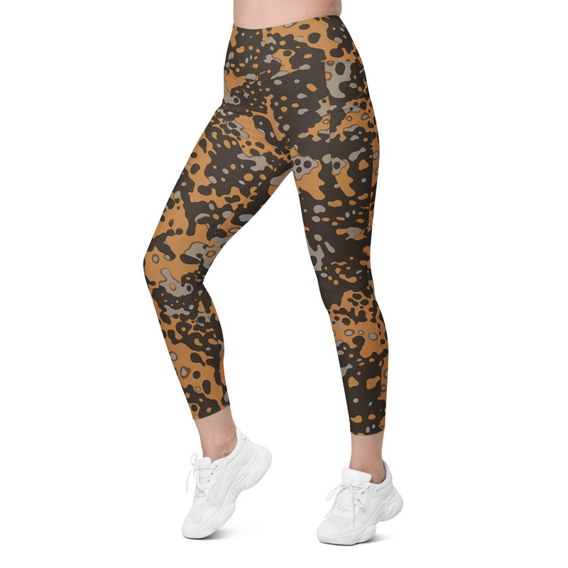 Plane Tree Platanenmuster Autumn Heritage CAMO Womens Leggings with Pockets - Women