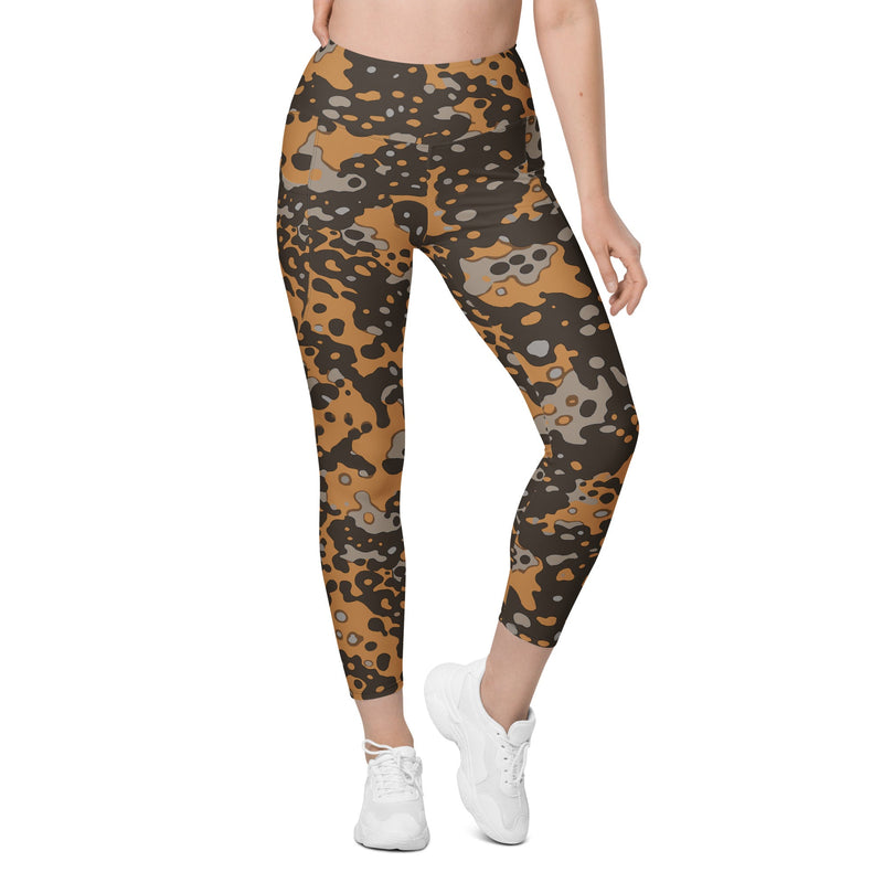 Plane Tree Platanenmuster Autumn Heritage CAMO Womens Leggings with Pockets - Women