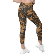 Plane Tree Platanenmuster Autumn Heritage CAMO Womens Leggings with Pockets - Women