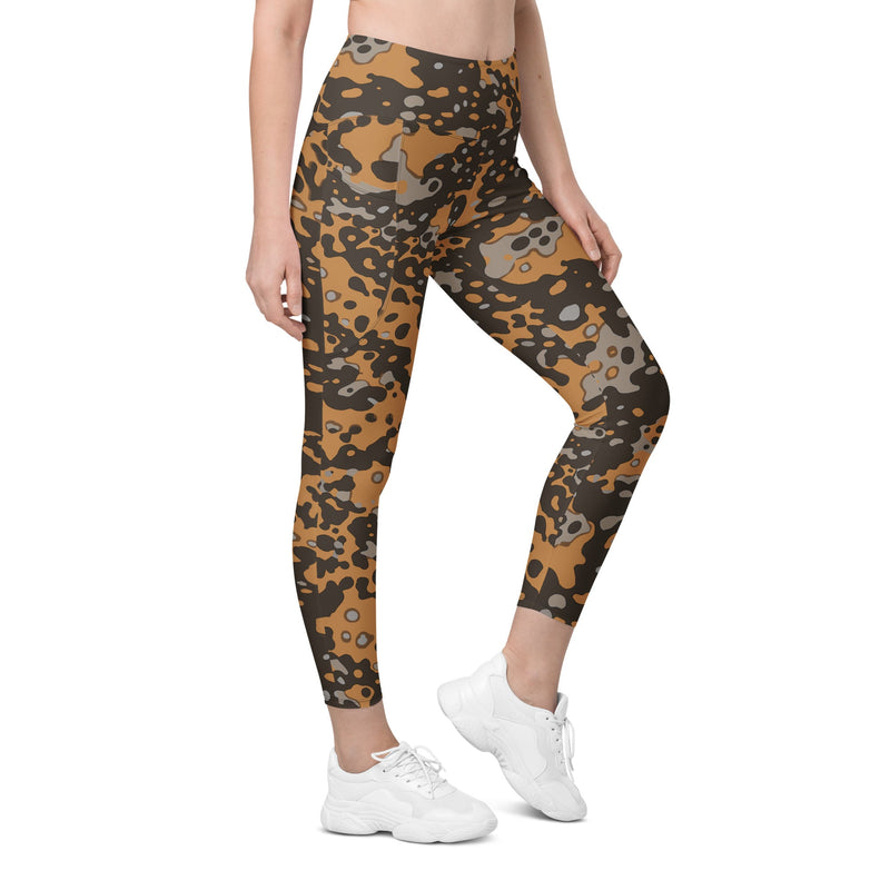 Plane Tree Platanenmuster Autumn Heritage CAMO Womens Leggings with Pockets - 2XS - Women