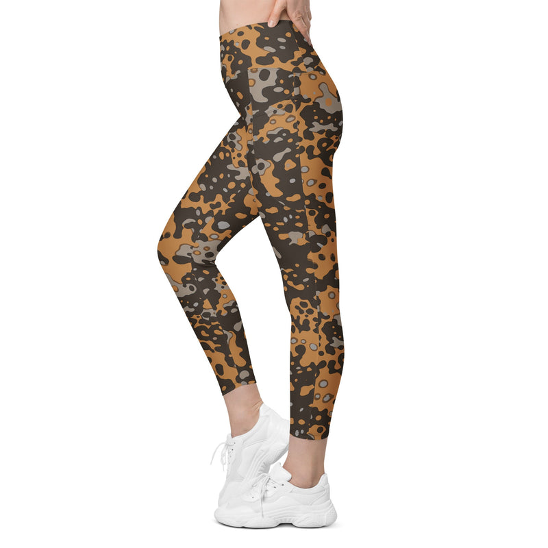 Plane Tree Platanenmuster Autumn Heritage CAMO Womens Leggings with Pockets - Women