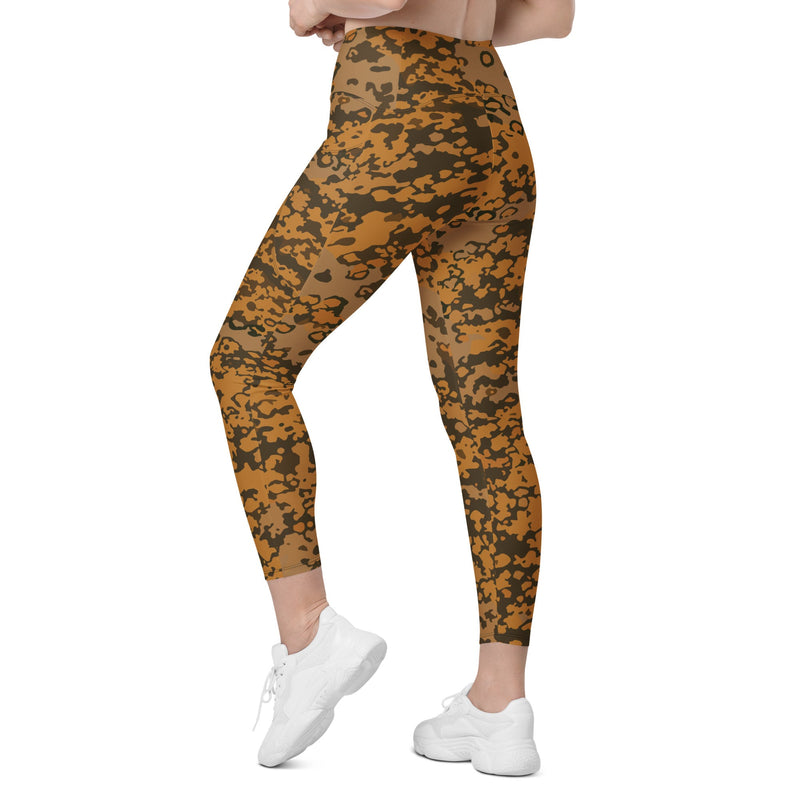 Plane Tree Platanenmuster Autumn Heritage CAMO Womens Leggings with Pockets - Women