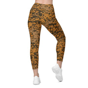 Plane Tree Platanenmuster Autumn Heritage CAMO Womens Leggings with Pockets - Women