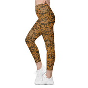 Plane Tree Platanenmuster Autumn Heritage CAMO Womens Leggings with Pockets - Women