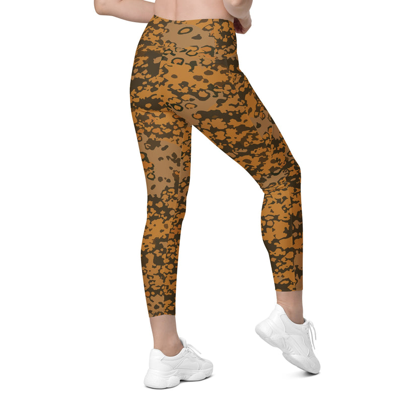Plane Tree Platanenmuster Autumn Heritage CAMO Womens Leggings with Pockets - Women