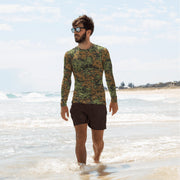 Plane Tree Platanenmuster Summer Heritage CAMO Mens Long-Sleeve Rash Guard - XS - LS