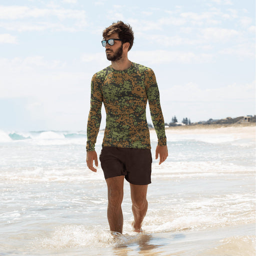 Plane Tree Platanenmuster Summer Heritage CAMO Mens Long-Sleeve Rash Guard - XS - LS