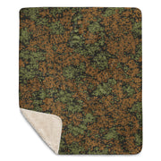 Plane Tree Platanenmuster Summer Heritage CAMO Sherpa Blanket