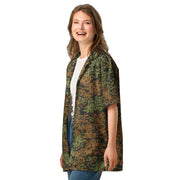 Plane Tree Platanenmuster Summer Heritage CAMO Unisex Short-Sleeve Button Shirt - Button-Up