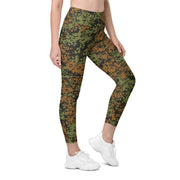 Plane Tree Platanenmuster Summer Heritage CAMO Womens Leggings with Pockets - 2XS - Women