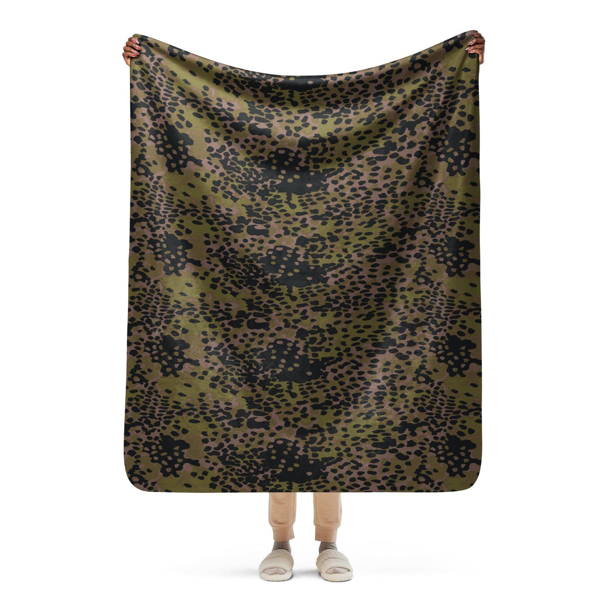 German Plane Tree Platanenmuster Summer CAMO Sherpa blanket - 50″×60″ - Blankets