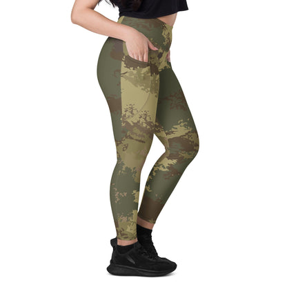 Poisonous Multi-Terrain CAMO Leggings with pockets - Womens With Pockets