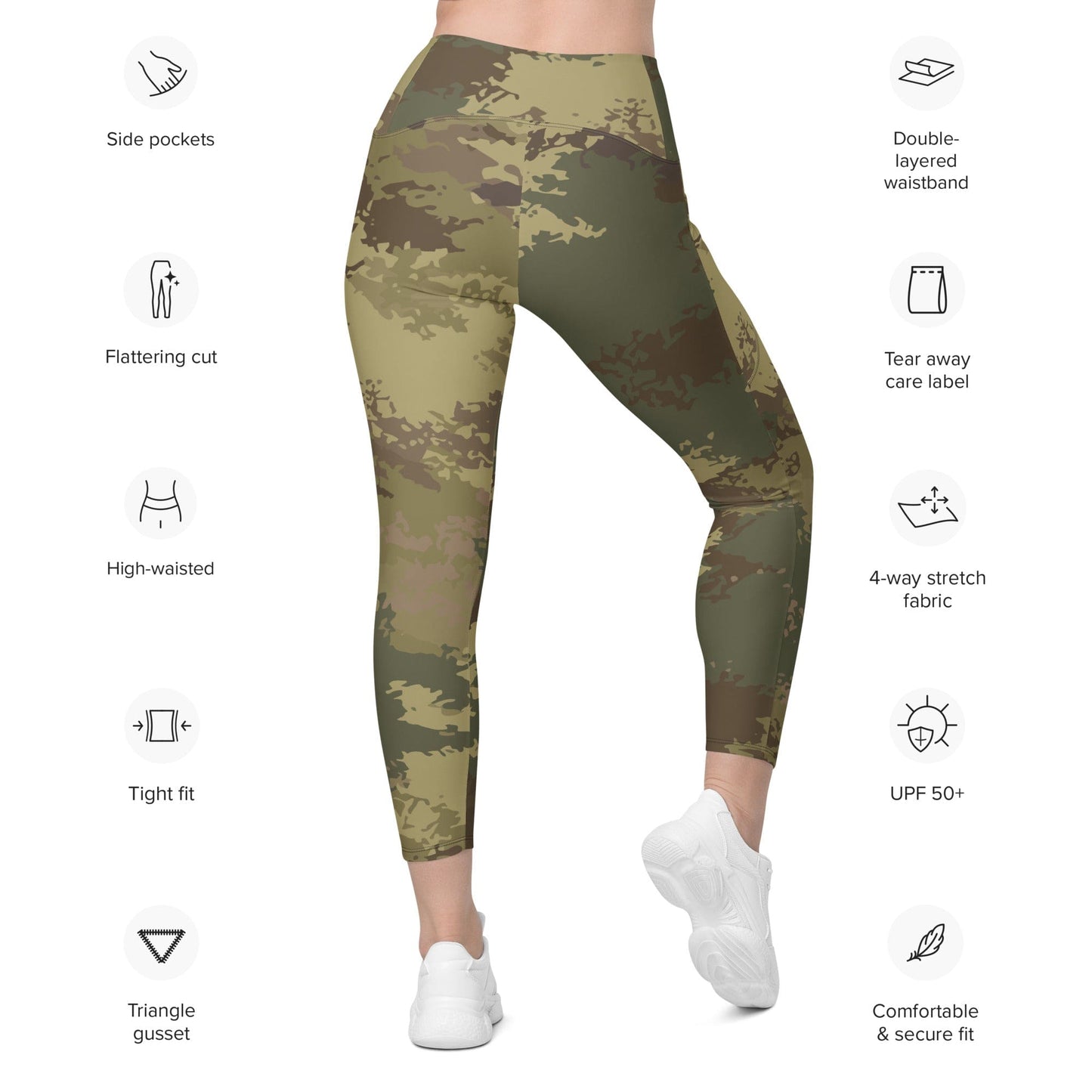 Poisonous Multi-Terrain CAMO Leggings with pockets - Womens With Pockets