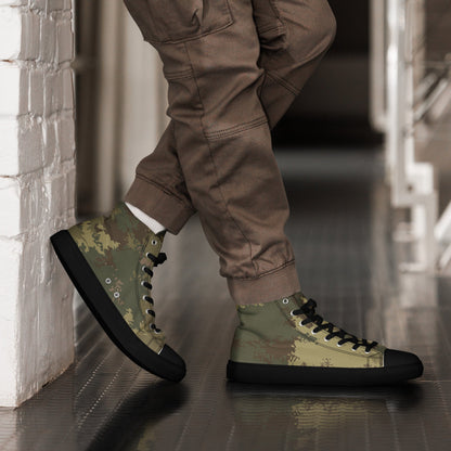 Poisonous Multi Terrain CAMO Mens high top canvas shoes Black / 5 High Top Canvas Shoes