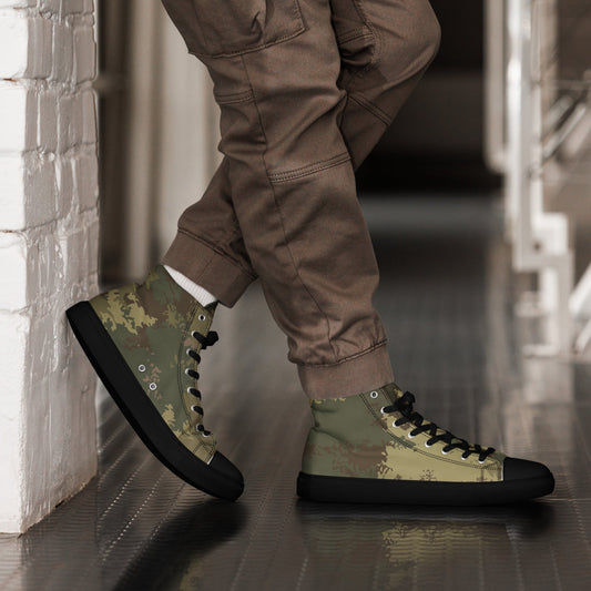 Poisonous Multi Terrain CAMO Mens high top canvas shoes Black / 5 High Top Canvas Shoes