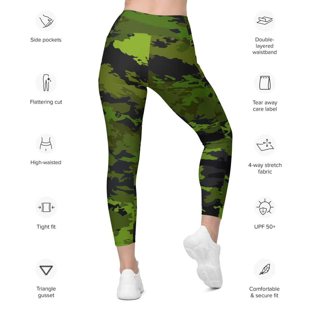 Poisonous Tropical CAMO Leggings with pockets - Womens With Pockets