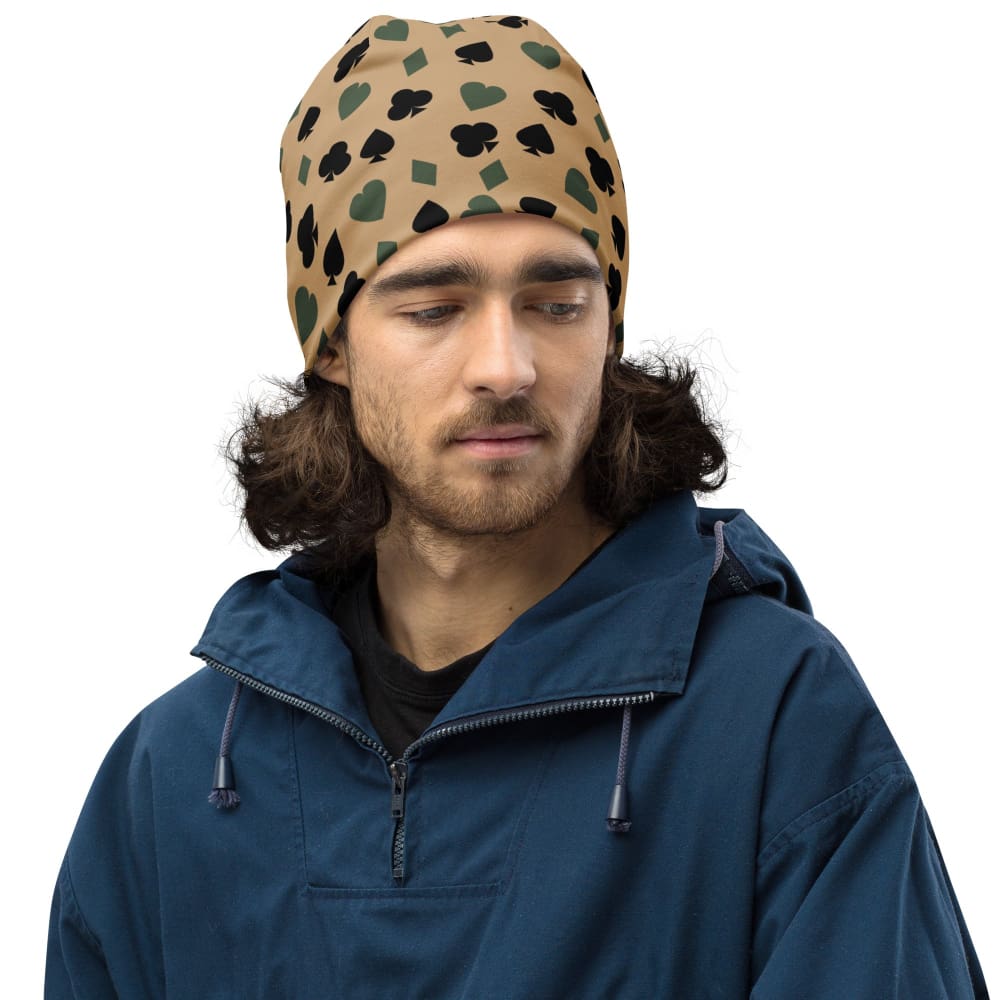Poker Playing Card Suits CAMO Beanie