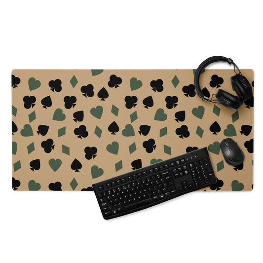 Poker Playing Card Suits CAMO Gaming mouse pad - 36″×18″