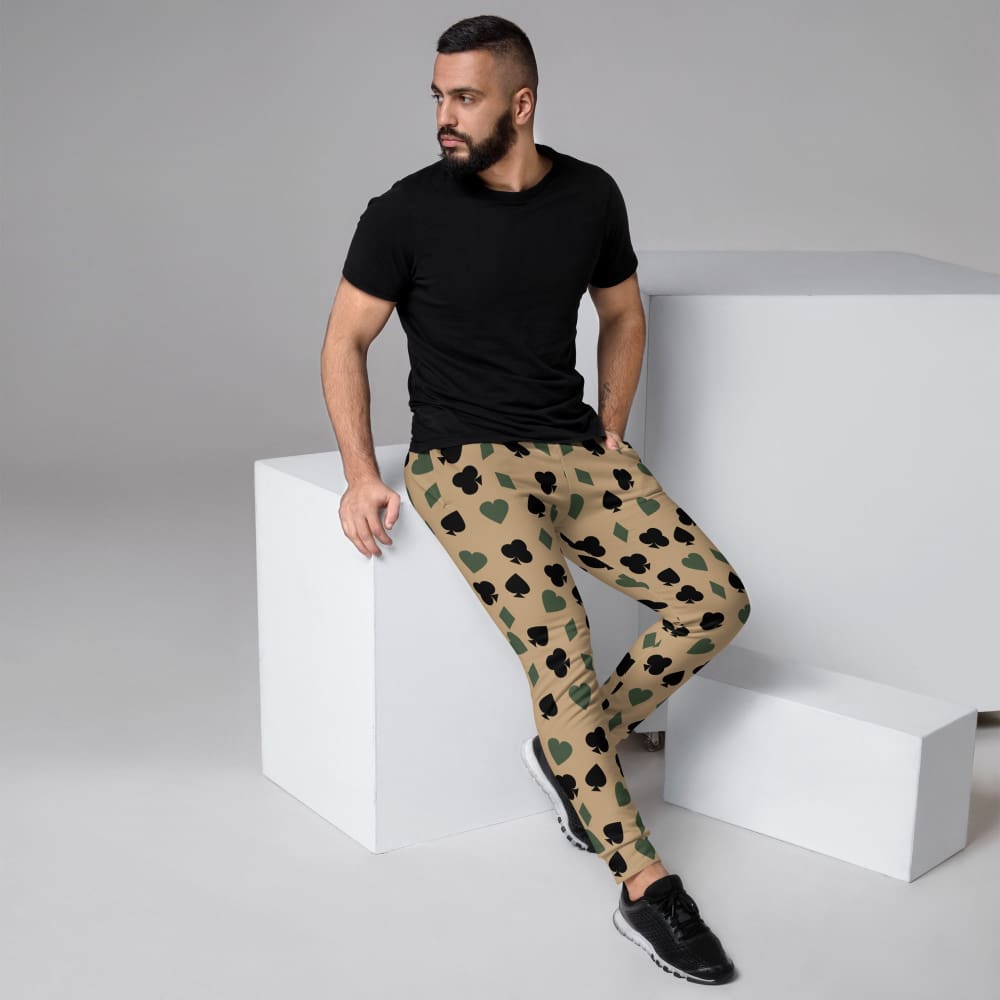 Poker Playing Card Suits CAMO Men’s Joggers - XS