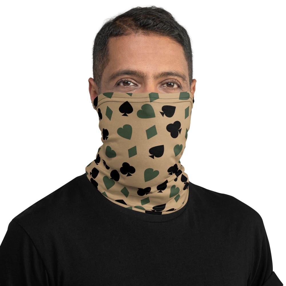 Poker Playing Card Suits CAMO Neck Gaiter