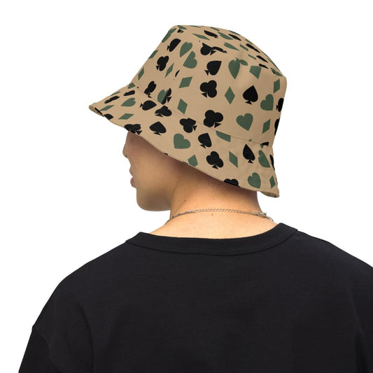 Poker Playing Card Suits CAMO Reversible bucket hat - S/M