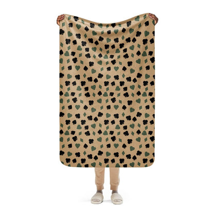 Poker Playing Card Suits CAMO Sherpa blanket - 37″×57″