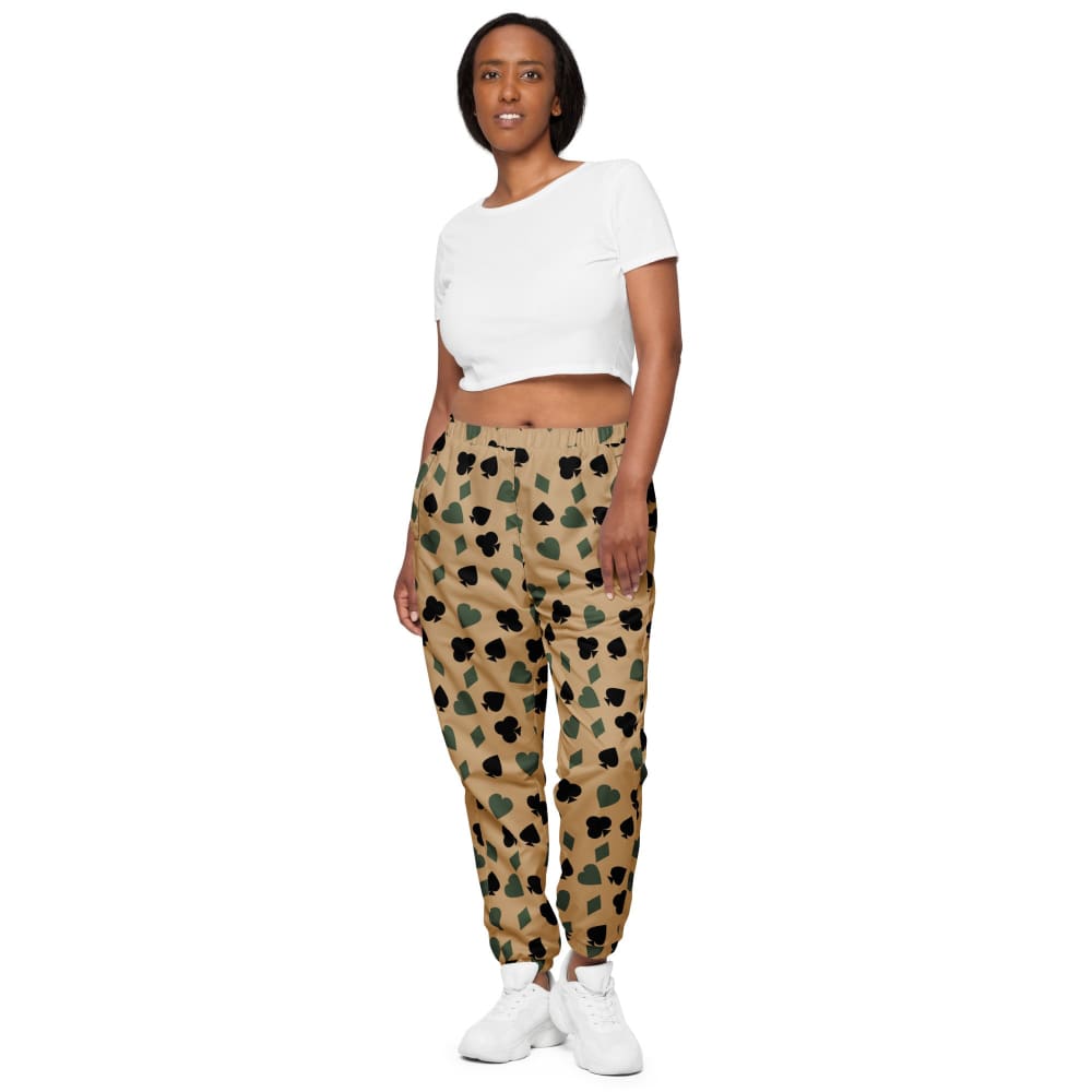 Poker Playing Card Suits CAMO Unisex track pants
