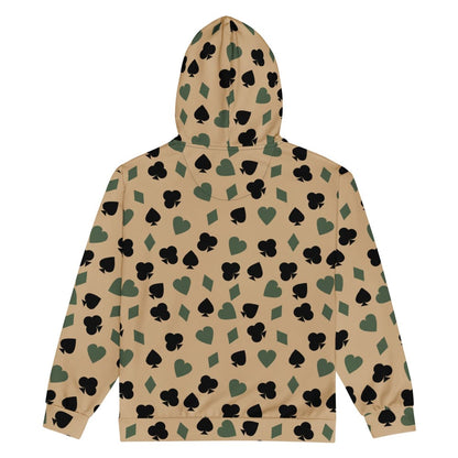 Poker Playing Card Suits CAMO Unisex zip hoodie