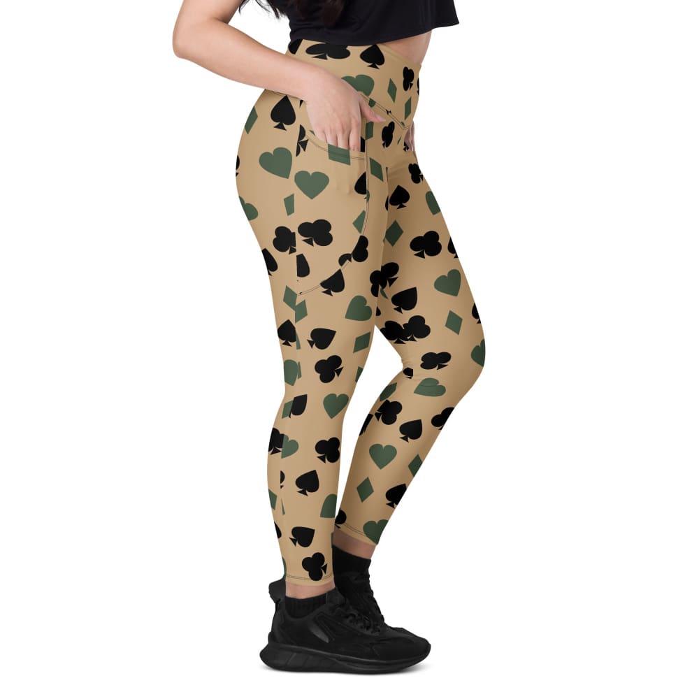 Poker Playing Card Suits CAMO Women’s Leggings with pockets
