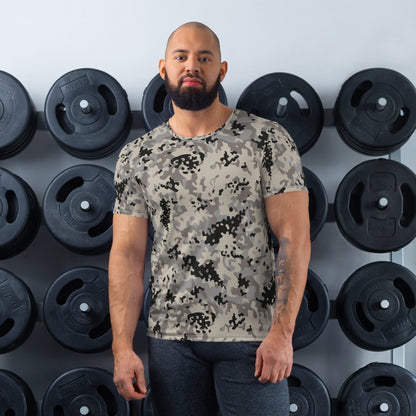 Polish Flecktarn Urban Anti-Terrorist CAMO Mens Athletic T-shirt - XS - T-Shirts