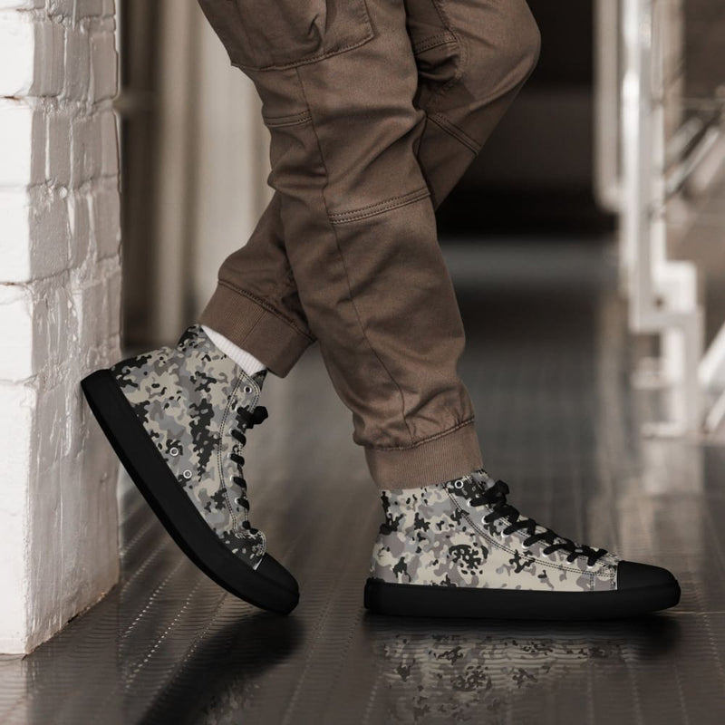 Flecktarn Polish Urban CAMO Mens High-Top Canvas Shoes - Black / 5
