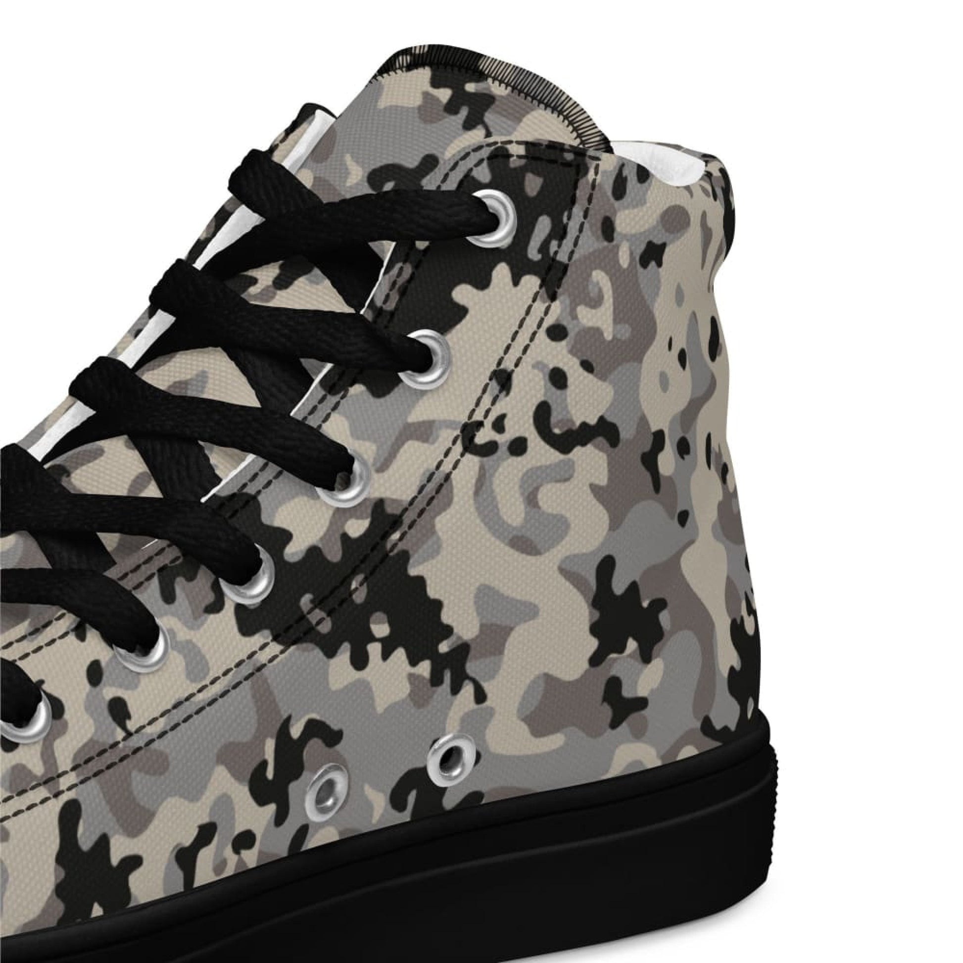 Polish Flecktarn Urban Anti-Terrorist CAMO Mens high top canvas shoes - High Top Canvas Shoes