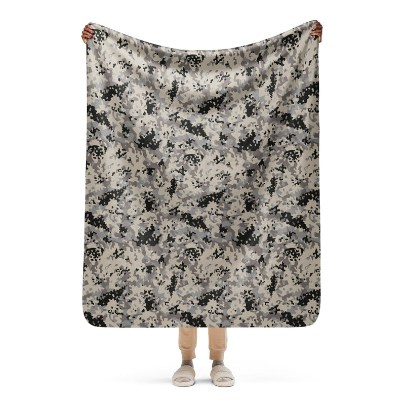 Flecktarn Polish Urban CAMO Sherpa Blanket - 50″×60″