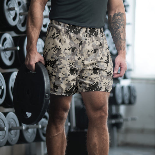 Polish Flecktarn Urban Anti-Terrorist CAMO Unisex Athletic Long Shorts - XS