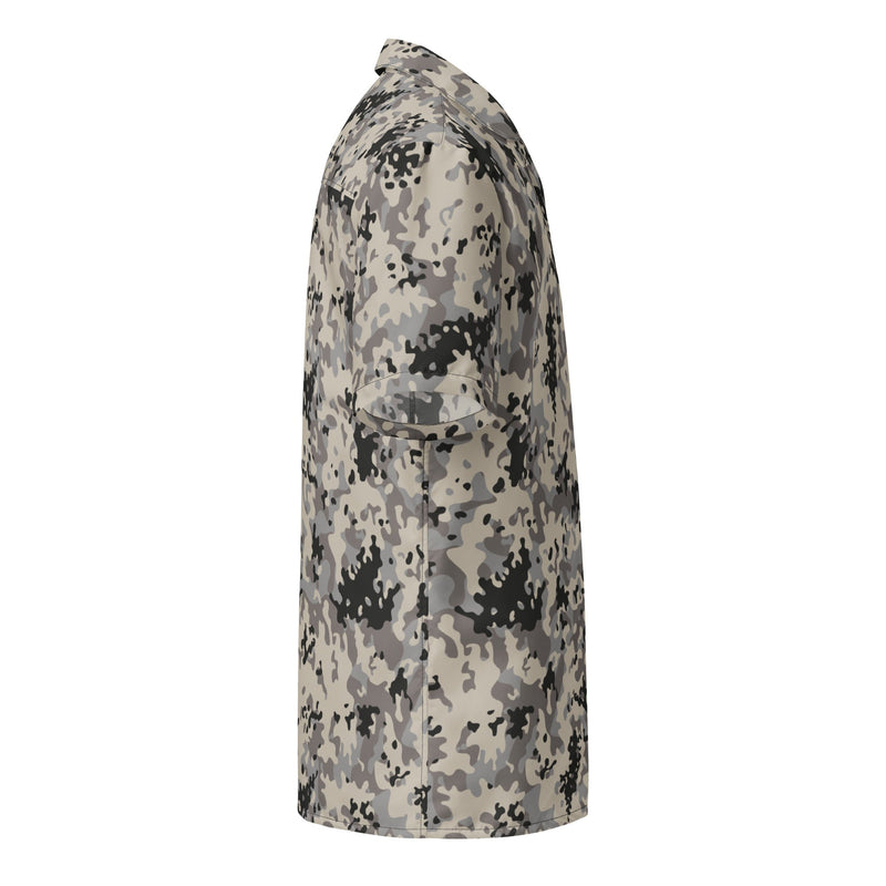 Flecktarn Polish Urban CAMO Unisex Short-Sleeve Button Shirt - Button-Up