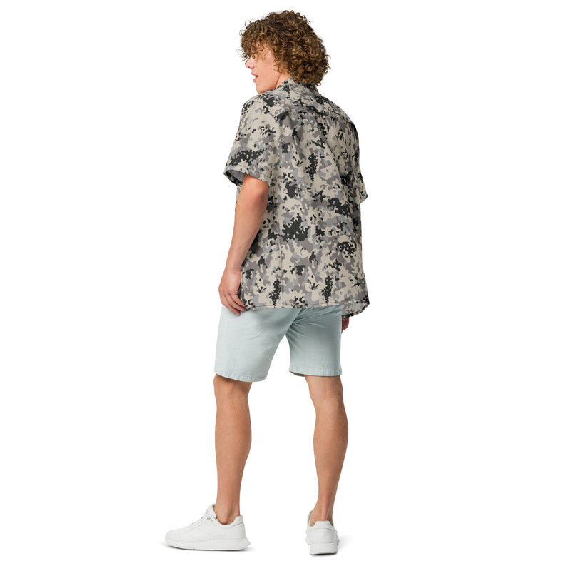 Flecktarn Polish Urban CAMO Unisex Short-Sleeve Button Shirt - Button-Up