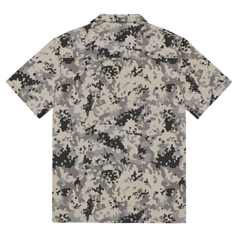 Flecktarn Polish Urban CAMO Unisex Short-Sleeve Button Shirt - Button-Up