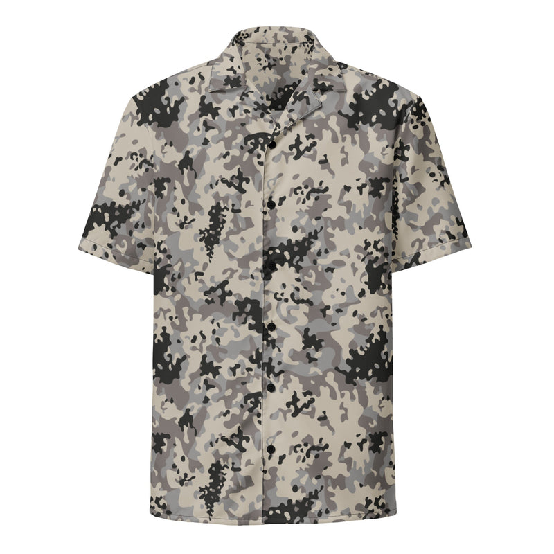Flecktarn Polish Urban CAMO Unisex Short-Sleeve Button Shirt - Button-Up
