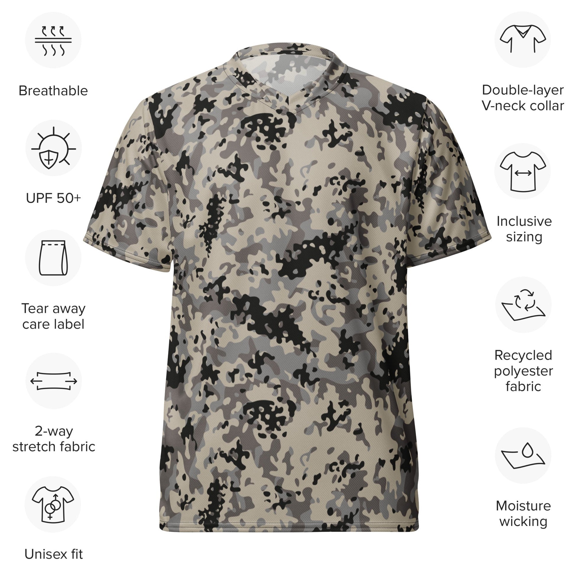 Polish Flecktarn Urban Anti-Terrorist CAMO Unisex Sports Jersey