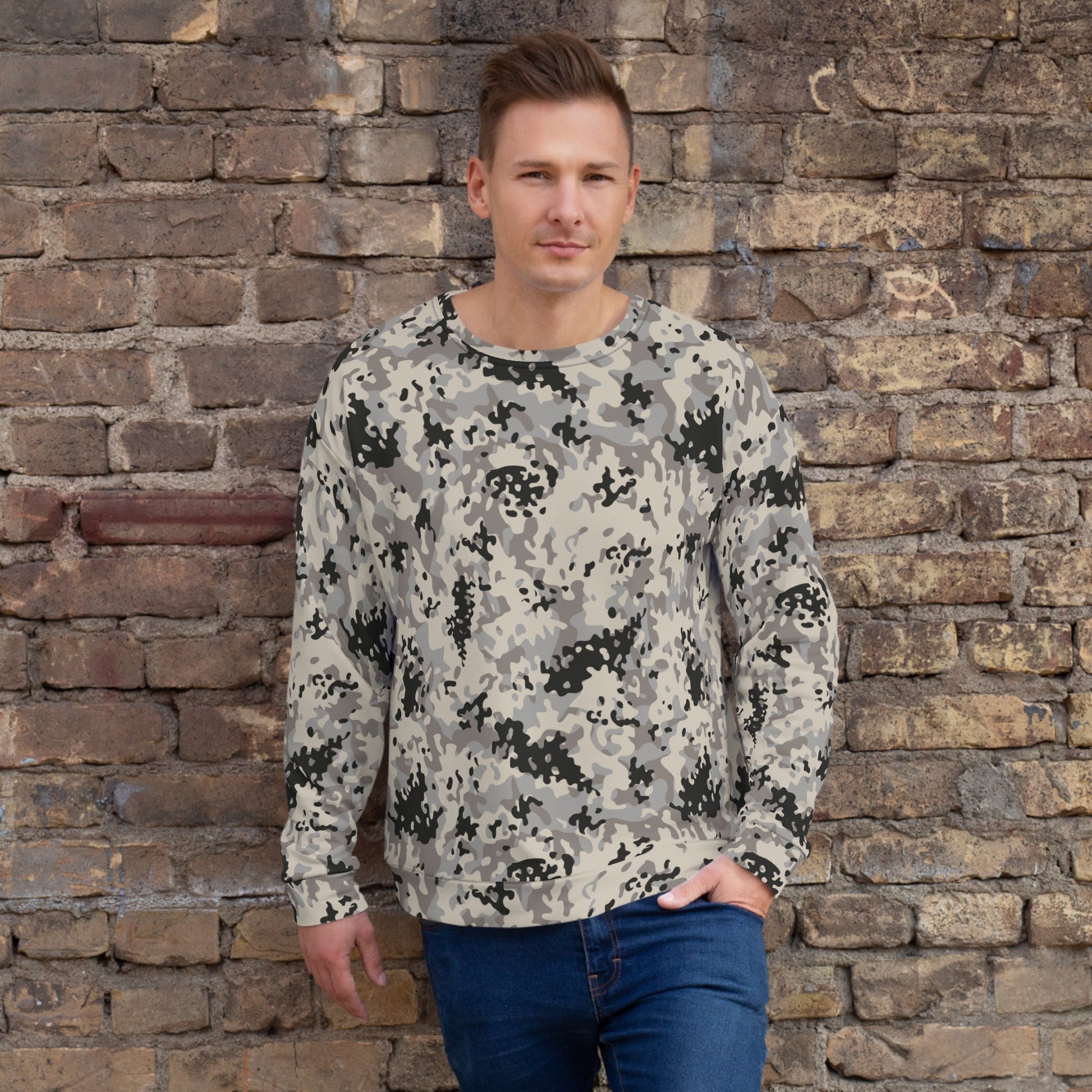 Polish Flecktarn Urban Anti-Terrorist CAMO Unisex Sweatshirt - XS - Sweatshirts