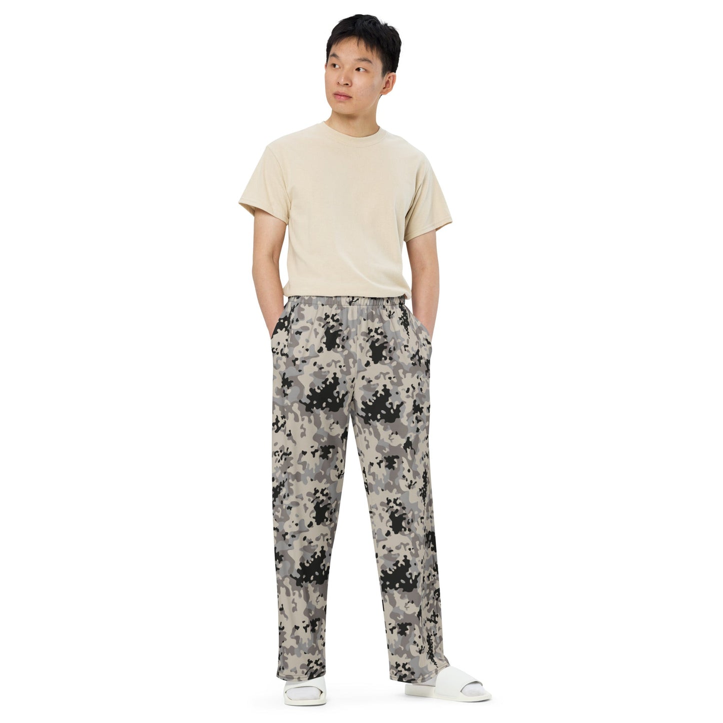 Polish Flecktarn Urban Anti-Terrorist CAMO Unisex Wide-leg Pants - Wide-Leg