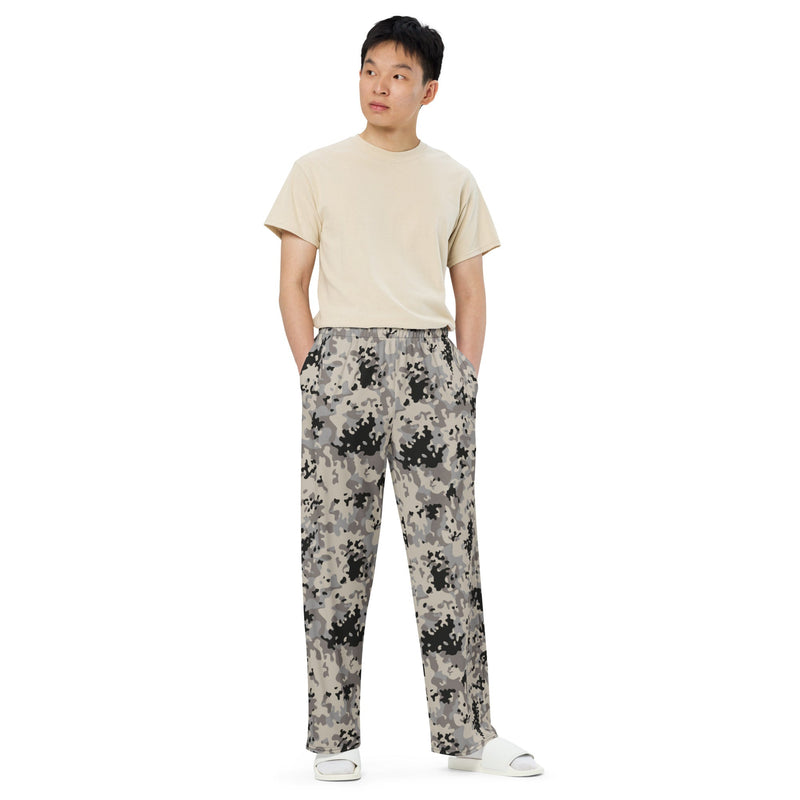 Flecktarn Polish Urban CAMO Unisex Wide-Leg Leisure Pants - Pant