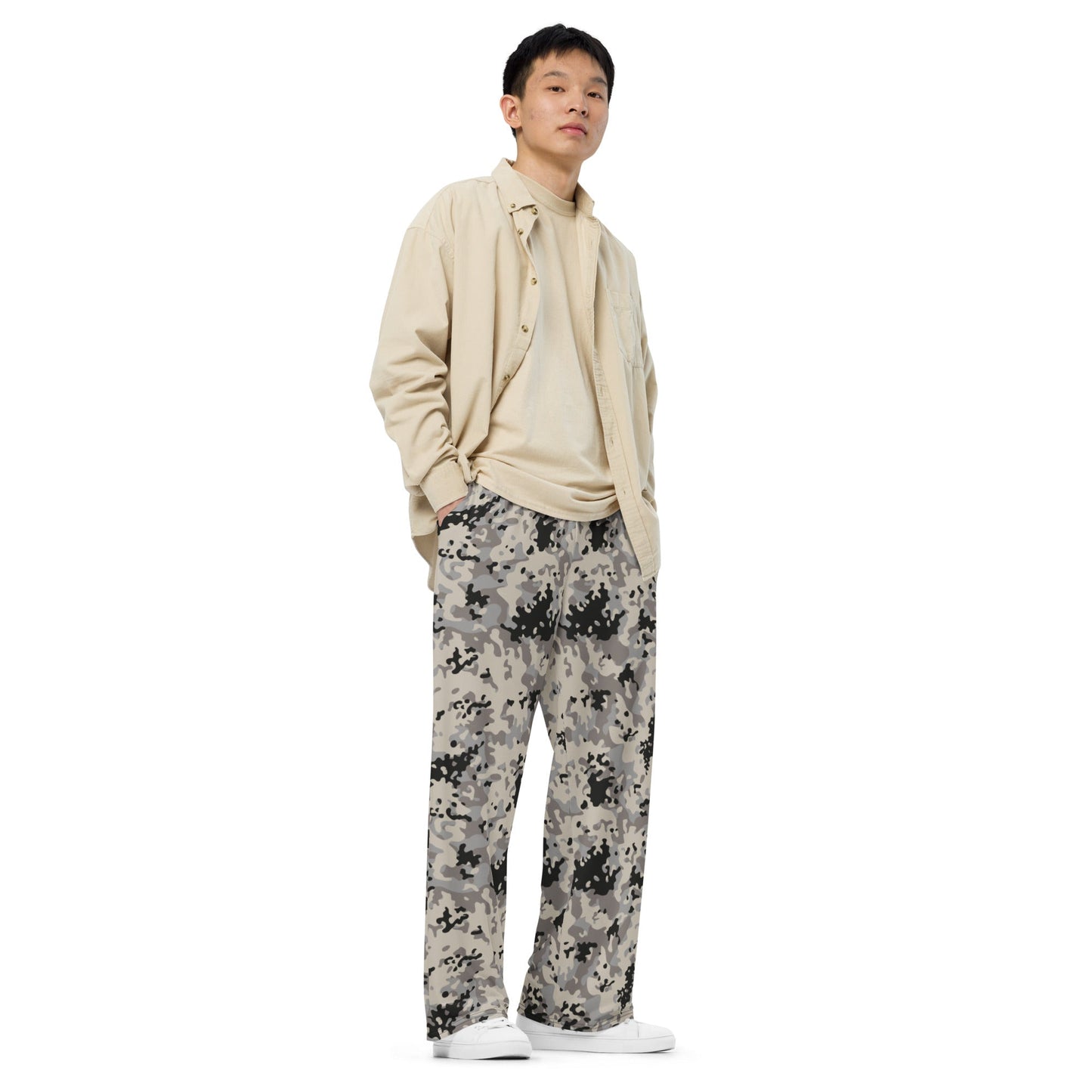 Polish Flecktarn Urban Anti-Terrorist CAMO Unisex Wide-leg Pants - Wide-Leg