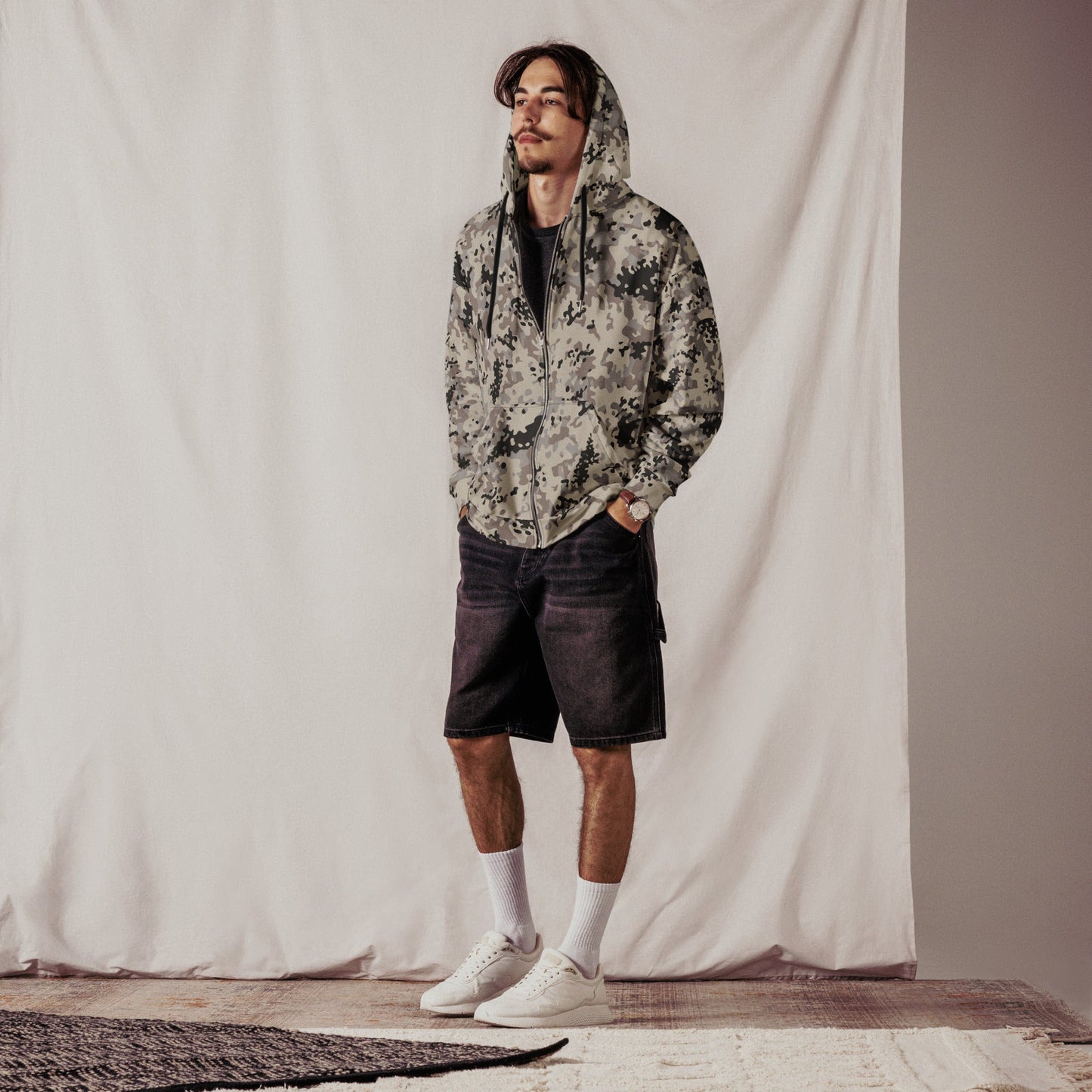 Polish Flecktarn Urban Anti-Terrorist CAMO Unisex Zip Hoodie