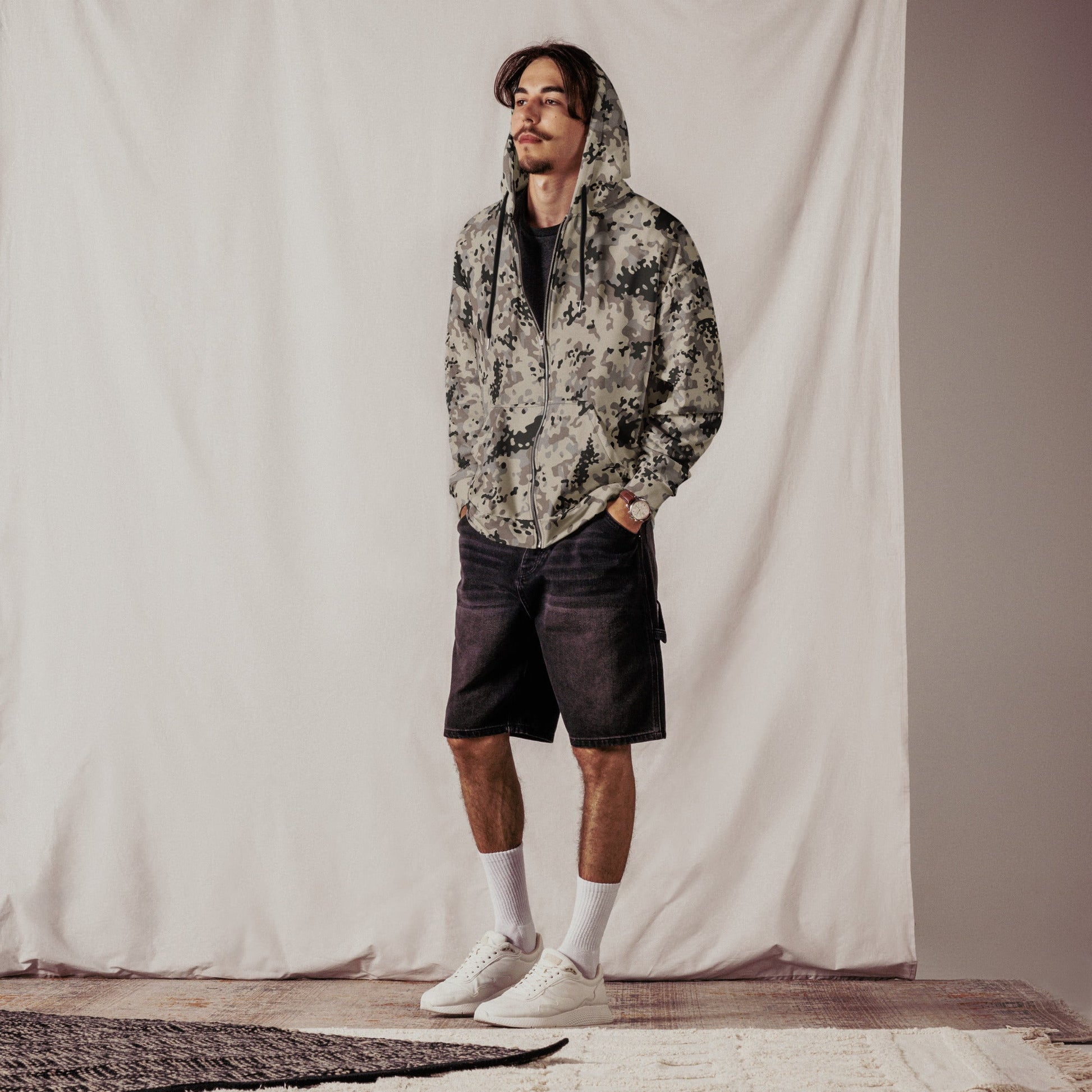 Polish Flecktarn Urban Anti-Terrorist CAMO Unisex Zip Hoodie