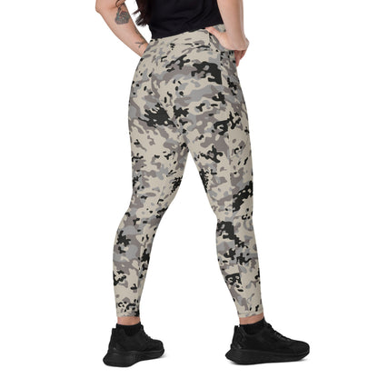 Polish Flecktarn Urban Anti-Terrorist WZ AT 1 Plamaik CAMO Leggings with pockets - 2XS - Womens With Pockets