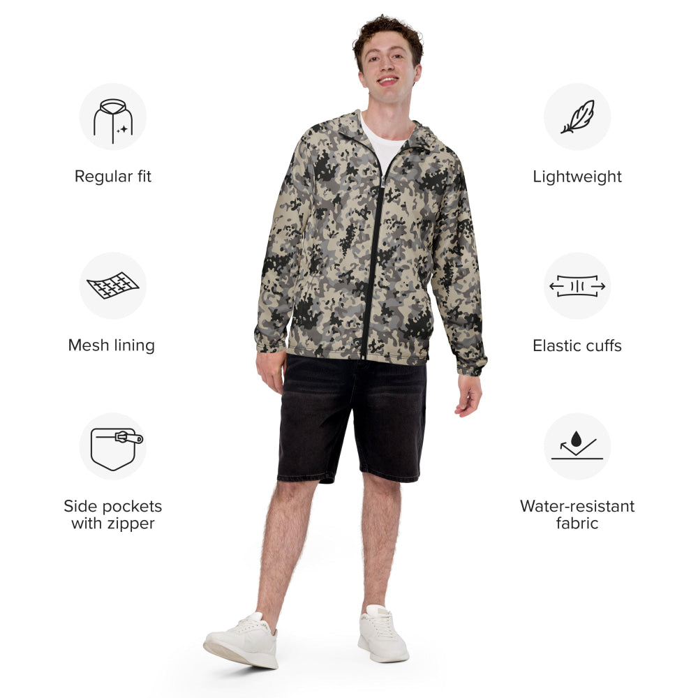 Polish Flecktarn Urban Anti-Terrorist WZ AT 1 Plamaik CAMO Men’s windbreaker - Mens Windbreaker